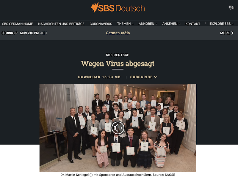 SBS German Radio - Interview SAGSE Austausch